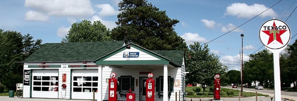 Ambler’s Texaco Gas Station, Dwight, Illinois, USA
